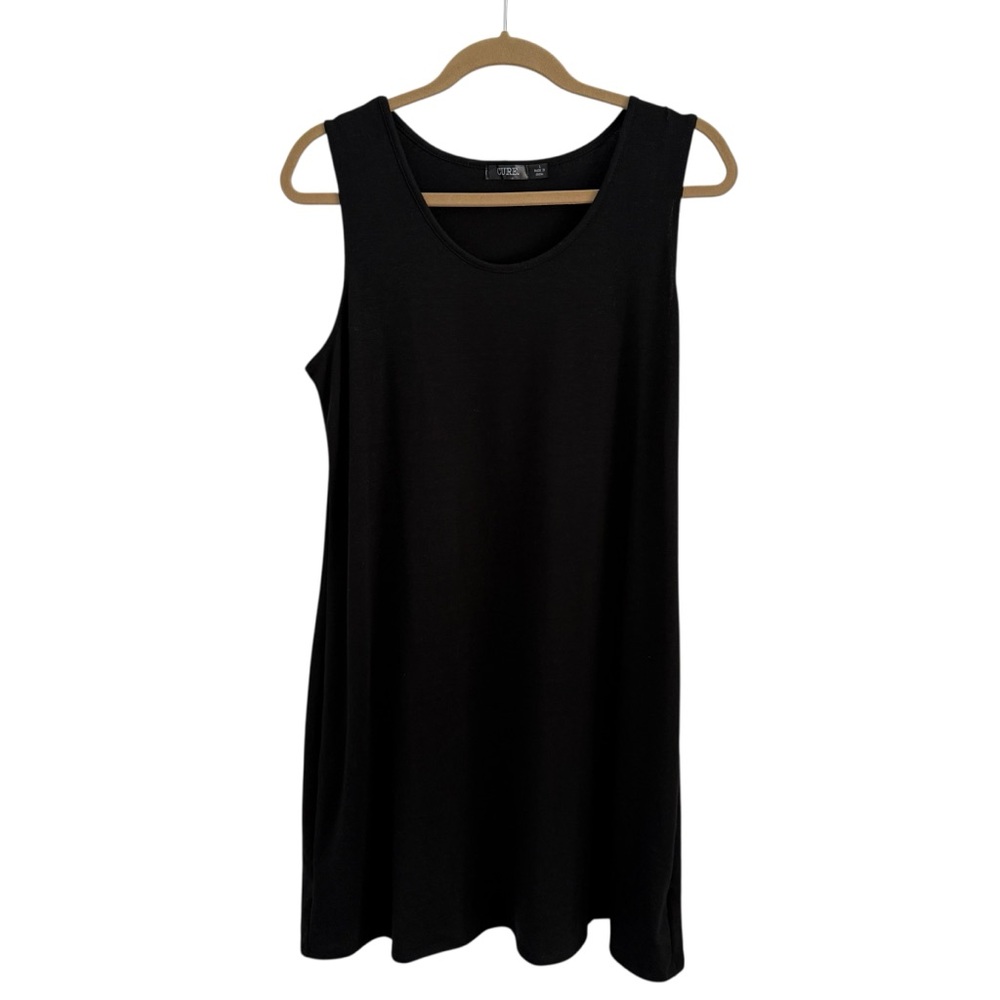 Cure Sleeveless Knit Dress Black Size Large Casual Minimalist Neutral